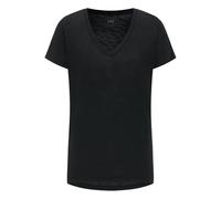 Lee Women's V Neck Tee T-Shirt, Black, XL