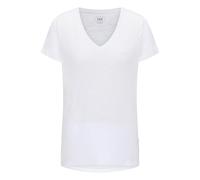 Lee Women's V Neck Tee T-Shirt, Bright White, S