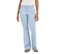 Lee Women's Wrinkle Free Mid Rise Bootcut Pant, Shy Blue, 14 Short