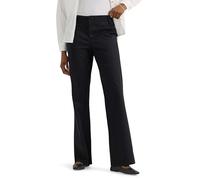Lee Women's Wrinkle Free Mid Rise Bootcut Pant, Union-All Black, 10 US