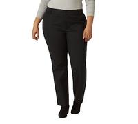 Lee Women's Wrinkle Free Relaxed Fit Straight Leg Pant, Black, 20 Petite
