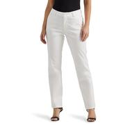 Lee Women's Wrinkle Free Relaxed Fit Straight Leg Pant, Bright White, 16 US