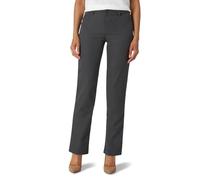 Lee Women's Wrinkle Free Relaxed Fit Straight Leg Pant, Charcoal Heather, 6 US