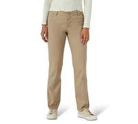 Lee Jeans Women's Straight Leg Pant Wrinkle-Free Relaxed Fit Flax 6 Short