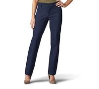 Lee Women's Wrinkle Free Relaxed Fit Straight Leg Pant, Imperial Blue, 16 US