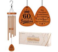 Leebbsin 60th Birthday Gifts, 25.5" Wind Chimes, Happy 60 Years Old Gifts