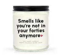 Leebbsin Funny 50th Birthday Gifts for Women Men- 50 Birthday Candle Soy Wax Lavender- 50th Birthdays Decorations/Gifts for Her Him Wife Husband Mum Dad Auntie Sister Friend, Handmade, 7oz