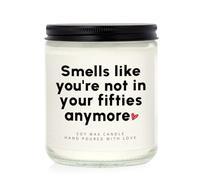 Leebbsin Funny 60th Birthday Gifts for Women Men- Handmade Sixty Birthday Candle Soy Wax Lavender- 60th Birthdays Decorations, Birthdays Gifts for Wife Husband Mum Dad Auntie Sister Family Friend, 7oz