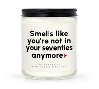 Leebbsin Funny 80th Birthday Gifts for Women Men- Handmade Birthday Candle Soy Wax Lavender- 80th Birthdays Decorations, Birthdays Gifts for Wife Husband Mum Dad Grandma Auntie Sister Friend, 7oz