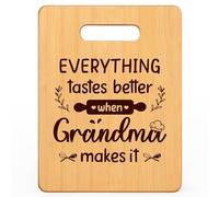 Leebbsin Grandma Gifts, Birthday Gifts for Grandma- Heartwarming Grandma Chopping Board with Cute Patterns- Gifts Presents for Grandma Nan Nanny Granny, 11" x 8.5