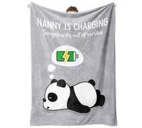 Leebbsin Nanny Soft Cute Blanket- Birthday Gifts for Nanny/Grandma, Practical Blanket Throw for Napping Reading Picnics Travel, 60"x50"