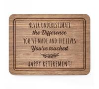 Leebbsin Retirement Gifts for Women Men- Wooden Chopping Board Engraved with Heartwarming Message- Retirement Decorations/Gifts for Friend Families Teacher Nurses Coworker Bosses, 11"*8.5"