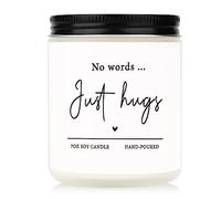 Leebbsin Sympathy Gift- No Words Just Hugs Candle Handmade Lavender- Bereavement/Thinking of You Gifts, Condolence/Cheer Up/Get Well Soon Gifts for Women Men, Comfort, Hug Gift, 7oz
