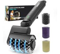 Leebein Electric Grill Brush for Outdoor, 2026 Upgraded BBQ Grill Cleaner with 3 Replaceable Brushes, 3-Speed & Angle Adjustable, 150Mins Runtime Cordless Grill Cleaning Brush for Barbecue Grates