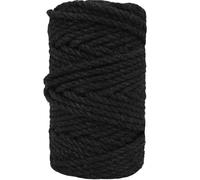 Leecogo 4.5mm Jute Rope 100 Feet Natural Craft Rope Twine String Perfect for Home Gardening Macrame Arts Crafts DIY Cat Scratching Post Replacement Repairing Recovering Cats Toy Making,Black