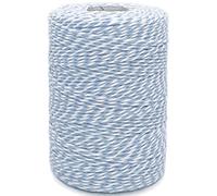 Leecogo Bakers Twine String Light Blue and White Cotton Twine 656 Feet Butchers Twine for Gift Wrapping DIY Crafts Home Decoration Cooking