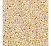 LEECOON 2mm Matte Beige Seed Beads 100grams About 8800pcs Size 12/0 Small Seed Beads for Making Necklace Bracelet Earring Jewelry