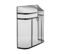 Leecroft Black Heavy Duty Fire Screen 24'' - One Colour - One Colour - One Size