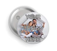 LEECUM Custom Pins Custom Buttons Personalized Your Photo/Text/Logo Metal Badges School Company Party Events Weddings 3.8cm 5.8cm 7.6cm Small Medium Large 1-100Pcs (Large - 7.6cm/3", 20 Pack)