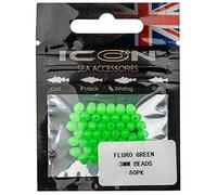 LEEDA Icon 3mm Beads: Fluro Green