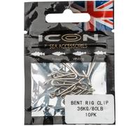 Leeda ICON Bent Rig Clip - 10pk 36kg/80lb