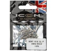 Leeda Icon Link and Rig Clips: Bent Rig Clip 36kg/80lb