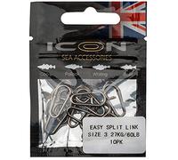 Leeda Icon Link and Rig Clips: Easy Split Link S3 27kg/60lb