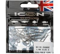 Leeda Icon Link and Rig Clips: Quick Change Link Clip Size 2