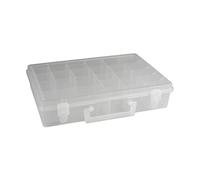 Leeda Multi Change Case Tackle Box 6-24 Compartments Clear,