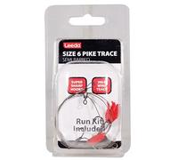 LEEDA PACK OF 5 Pike Trace Size 6 Semi-Barbed- Deadbait Rig Snap Tackle