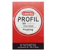 Leeda Profil Poly Head Leader 5ft-10ft Trout/Salmon Float Intermediate Sink (Floating (White), 5ft Salmon)
