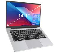 LEEDOW 14" Laptop - Celeron N4000 Dual-Core Up to 2.6GHz,6GB RAM,128GB SSD,Silent Fanless Design,Fast Dual-Band WiFi,Bluetooth 5.0,USB 3.0,Mini-HDMI - Ideal for Home,Study & Office