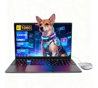 LEEDOW 15,6" FHD Laptop 16GB RAM LPDDR4 512GB SSD - Celeron N5095, Laptop Computer Support Touch ID, Webcam, Backlit Keyboard, Notebook with WPS 365, Lightweight Computer for Business, School, Work