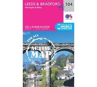 Leeds & Bradford Map | Weatherproof | Harrogate & Ilkley | Ordnance Survey | OS Landranger Active Map 104 | England | Walks | Cycling | Days Out | Maps | Adventure