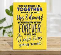 Leeds Chant ’Marching On Together’ Plaque Sign gift, Leeds wall art Plaque, forever Leeds Chant, Fan gift idea