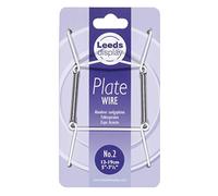 Leeds Display : PW20WL : Wire Plate Hanger No.2 : White : 13-19cm, 5-7.5 Inch