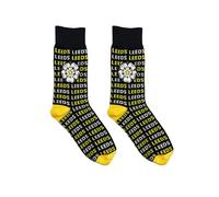Leeds Football Fans Cotton Rich Socks UK 7-11 - Yorkshire Rose Repeat Design - Soft, Durable & Comfortable Everyday Leeds Socks
