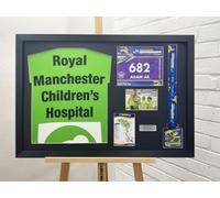 Leeds Marathon 2024 Medal Display Frame: Bib, T-Shirt & Photo - Mahogany Frame