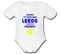LEEDS present from MUMMY for a gift Football Unique Baby Vest Grow Babygrow Cute PERSONALISED Custom Boys Girls Unisex UNITED UTD