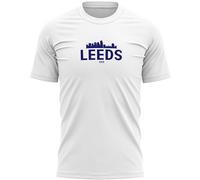 Leeds Skyline Mens T Shirt Football United Fan Supporters Tee, XXL, White
