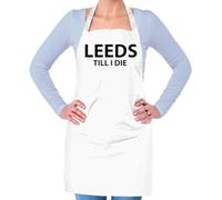 Leeds Till I Die - Unisex Adult Kitchen/BBQ Apron - White - One Size