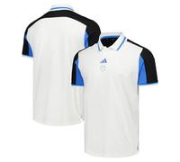 Leeds United adidas Golf Beyond The Course Vent Twistknit Polo Shirt - White