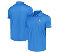 Leeds United adidas Golf Performance Polo Shirt - Bright Blue