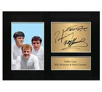 Leeds United Autograph Eddie Gray, Billy Bremner & Peter Lorimer Leeds Utd Legends Signed Memorabilia A4 Printed Autograph Photo Reproduction Print Picture Display No106