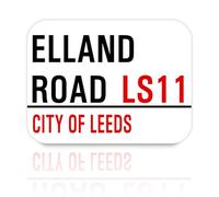 Leeds United Elland Road Street Sign, Leeds United Gifts for Men Women, Funny Metal Signs for Leeds United Merchandise, Garden Wall, Home, Kitchen, Bar Club, 12x8In