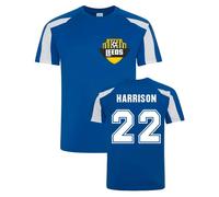 Leeds United FC Junior Jack Harrison Leeds Sports Training Jersey in Blue | Size: 5-6 Years Leeds United FC Blue 5-6 Years