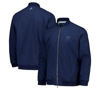 Leeds United Football Jacket Ultimate365 Full-Zip Navy adidas Golf Mens