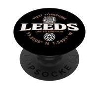 Leeds West Yorkshire Coordinates Label 2C PopSockets Adhesive PopGrip