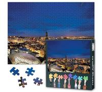 Leeds West Yorkshire Skyline Jigsaw Puzzle 1000 Pieces for Adults UK Cityscape Downtown Puzzle Urban Landscape Wall Art Living Room Home Decor Challenge 27.5x19.7 Inch