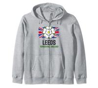 Leeds Yorkshire Rose Flag Idea For Women & United Kingdom Zip Hoodie